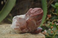 Natural Red Hematoid Quartz Clusters x 3 From Karoi, Zimbabwe - Toprock Gemstones and Minerals 