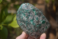 Polished Rare Emerald Mica In Matrix Standing Free Forms x 3 From Mutoko, Zimbabwe - Toprock Gemstones and Minerals 