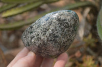 Polished Rare Emerald Mica In Matrix Standing Free Forms x 3 From Mutoko, Zimbabwe - Toprock Gemstones and Minerals 