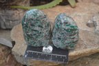 Polished Rare Emerald Mica In Matrix Standing Free Forms x 3 From Mutoko, Zimbabwe - Toprock Gemstones and Minerals 