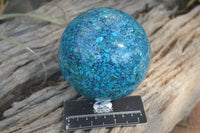 Polished Chrysocolla Conglomerate Spheres x 2 From Congo - Toprock Gemstones and Minerals 
