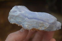 Natural Crystalline Blue Lace Agate Plates x 6 From Namibia - Toprock Gemstones and Minerals 