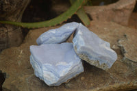 Natural Crystalline Blue Lace Agate Plates x 6 From Namibia - Toprock Gemstones and Minerals 