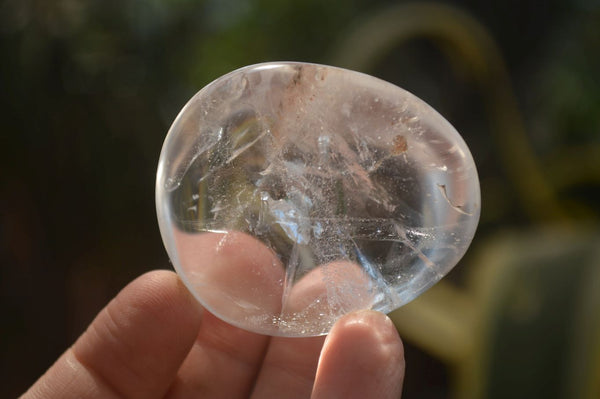 Polished Clear Quartz Palm Stones x 40 From Madagascar - Toprock Gemstones and Minerals 