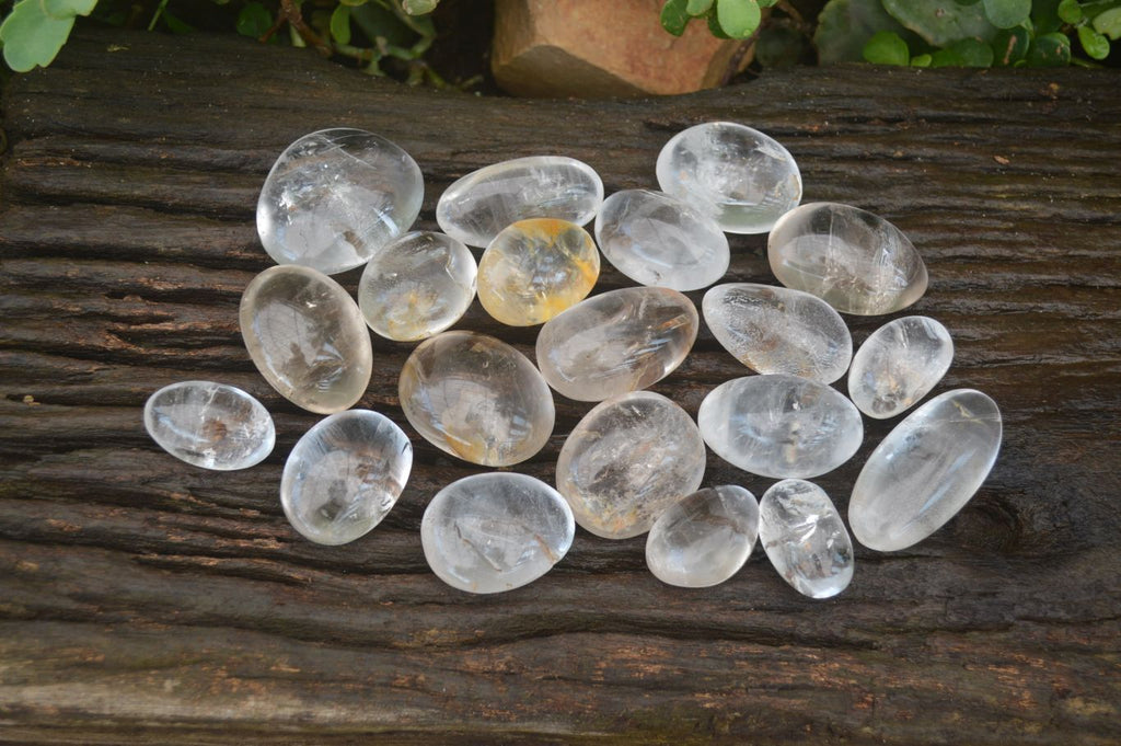 Polished Clear Quartz Palm Stones x 40 From Madagascar - Toprock Gemstones and Minerals 