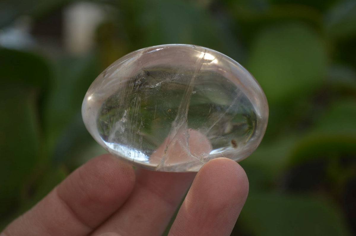 Polished Clear Quartz Palm Stones x 40 From Madagascar - Toprock Gemstones and Minerals 
