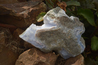 Natural Blue Lace Agate Specimens x 2 From Nsanje, Malawi - Toprock Gemstones and Minerals 