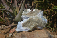Natural Blue Lace Agate Specimens x 2 From Nsanje, Malawi - Toprock Gemstones and Minerals 