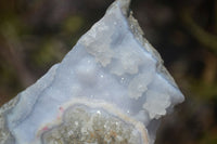 Natural Blue Lace Agate Specimens x 2 From Nsanje, Malawi - Toprock Gemstones and Minerals 
