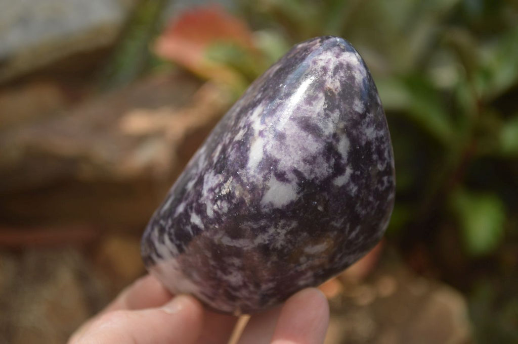 Polished Lepidolite Standing Free Forms x 3 From Zimbabwe - Toprock Gemstones and Minerals 