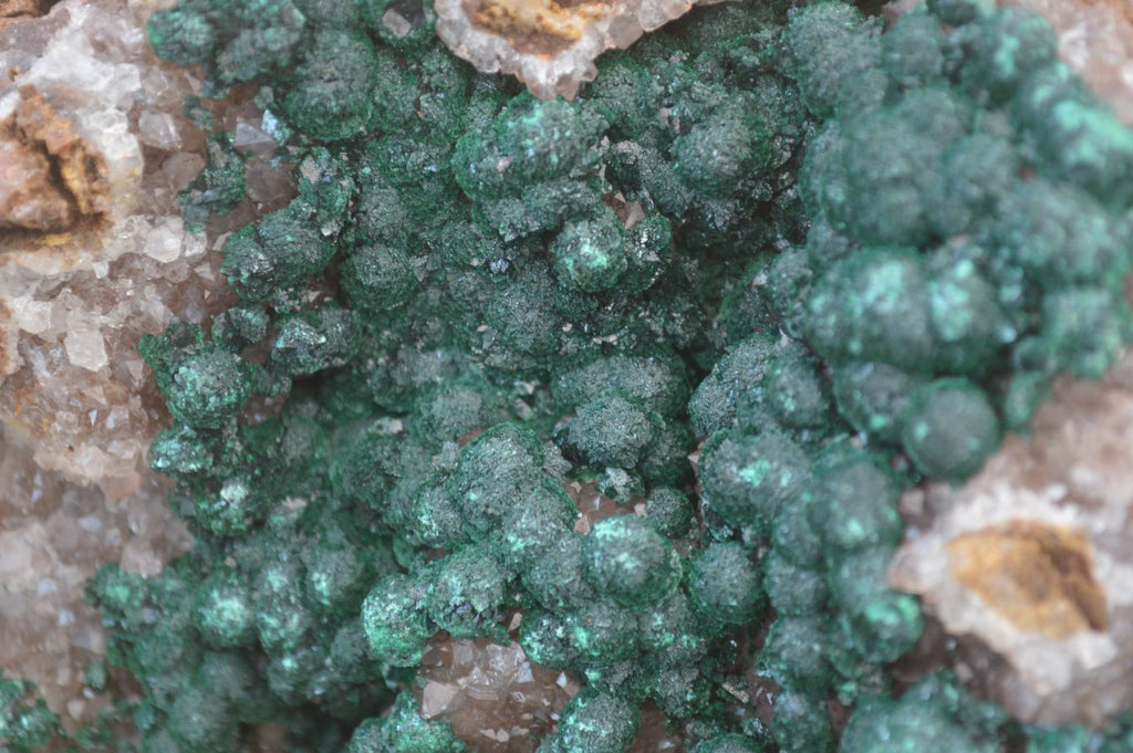 Natural Ball Malachite On Quartz Matrix Specimen x 1 From Kambove, Congo - Toprock Gemstones and Minerals 