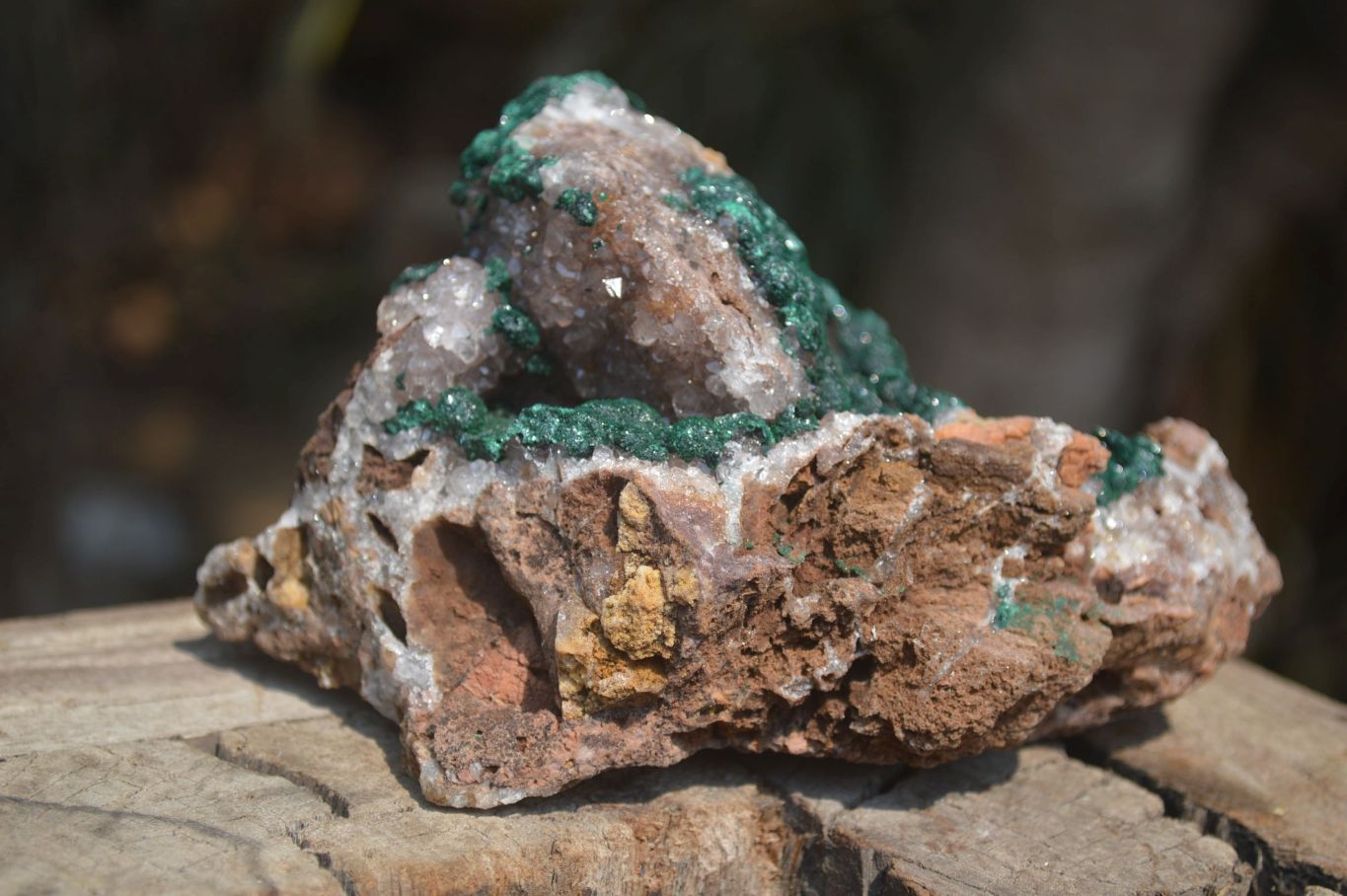 Natural Ball Malachite On Quartz Matrix Specimen x 1 From Kambove, Congo - Toprock Gemstones and Minerals 