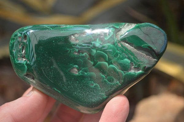 Polished Flower Banded Malachite Free Forms x 6 From Congo - Toprock Gemstones and Minerals 