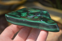 Polished Flower Banded Malachite Free Forms x 6 From Congo - Toprock Gemstones and Minerals 