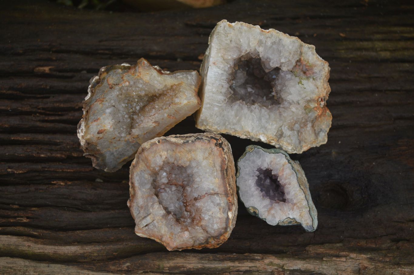 Natural Zululand Amethyst Agate Geodes x 6 from Jozini, South Africa - Toprock Gemstones and Minerals 