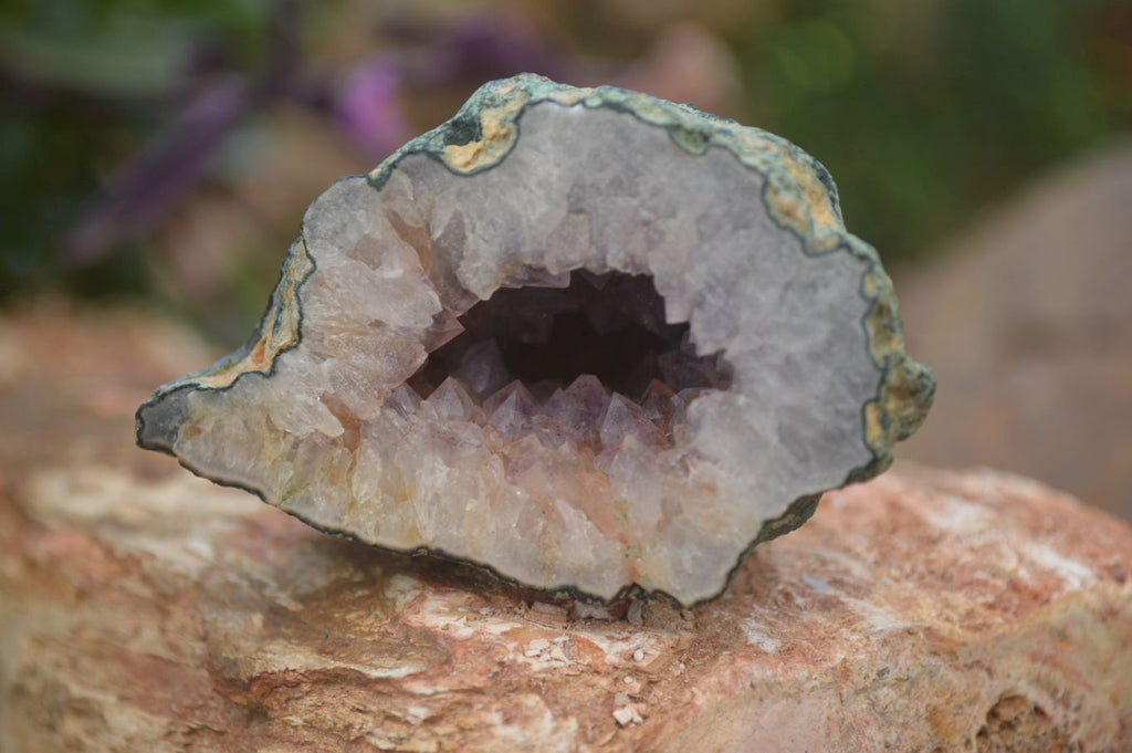 Natural Zululand Amethyst Agate Geodes x 6 from Jozini, South Africa - Toprock Gemstones and Minerals 