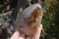 Polished Dendritic Agate Standing Free Forms x 2 From Madagascar