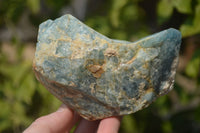 Natural Blue Aquamarine Cobbed Specimens x 3 From Angola