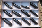 Polished Black Basalt Massage Wands x 12 From Madagascar - Toprock Gemstones and Minerals 
