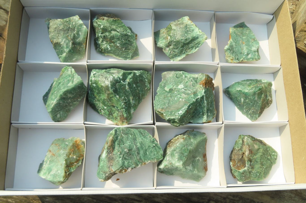 Natural Jade Cobbed Specimens x 12 From Swaziland - Toprock Gemstones and Minerals 