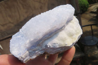 Natural Crystalline Blue Lace Agate Plates x 2 From Namibia - Toprock Gemstones and Minerals 