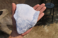 Natural Crystalline Blue Lace Agate Plates x 2 From Namibia - Toprock Gemstones and Minerals 