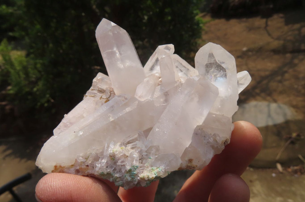 Natural Clear Quartz Crystal Clusters x 12 From Madagascar - Toprock Gemstones and Minerals 