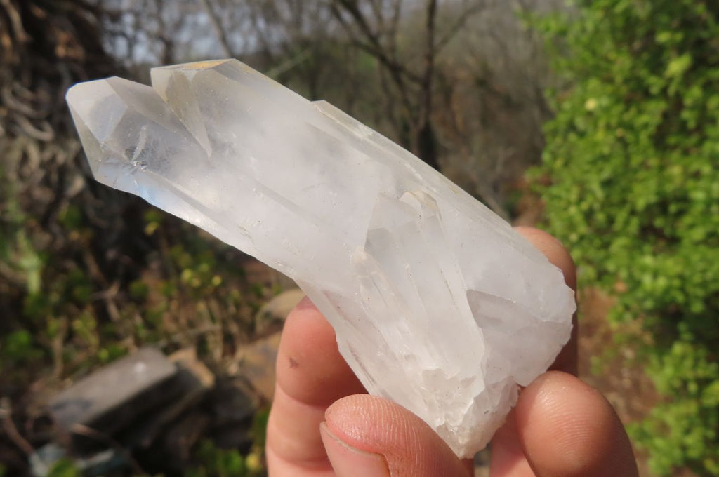 Natural Clear Quartz Crystal Clusters x 12 From Madagascar - Toprock Gemstones and Minerals 