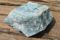 Natural Blue Aquamarine Cobbed Specimens x 7 From Angola