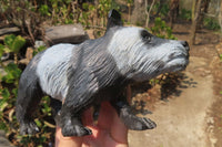 Polished Wonder Stone Panda Carvings x 2 From Zimbabwe - Toprock Gemstones and Minerals 