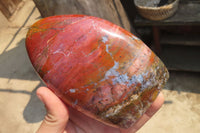 Polished Red Jasper Standing Free Forms x 3 From Madagascar - Toprock Gemstones and Minerals 