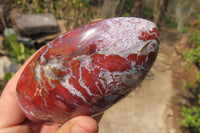 Polished Red Jasper Standing Free Forms x 3 From Madagascar - Toprock Gemstones and Minerals 