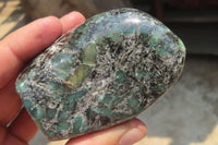 Polished Rare Emerald Mica In Matrix Standing Free Forms x 4 From Mutoko, Zimbabwe - Toprock Gemstones and Minerals 