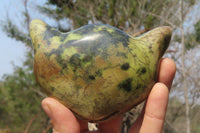 Polished Leopard Stone Cat Face Carvings x 3 From Zimbabwe - Toprock Gemstones and Minerals 