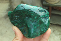 Polished Flower Banded Malachite Free Forms x 4 From Congo - Toprock Gemstones and Minerals 