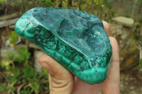Polished Flower Banded Malachite Free Forms x 4 From Congo - Toprock Gemstones and Minerals 