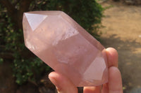 Polished Double Terminated Rose Quartz Points x 6 From Madagascar - Toprock Gemstones and Minerals 