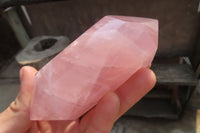 Polished Double Terminated Rose Quartz Points x 6 From Madagascar - Toprock Gemstones and Minerals 