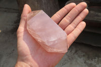 Polished Double Terminated Rose Quartz Points x 6 From Madagascar - Toprock Gemstones and Minerals 