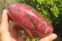 Polished Rhodonite Standing Free Form x 1 From Zimbabwe - Toprock Gemstones and Minerals 