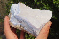 Natural Crystalline Blue Lace Agate Plates x 3 From Namibia - Toprock Gemstones and Minerals 