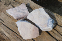 Natural Crystalline Blue Lace Agate Plates x 3 From Namibia - Toprock Gemstones and Minerals 
