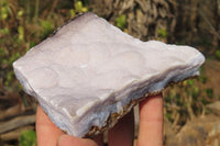 Natural Crystalline Blue Lace Agate Plates x 3 From Namibia - Toprock Gemstones and Minerals 