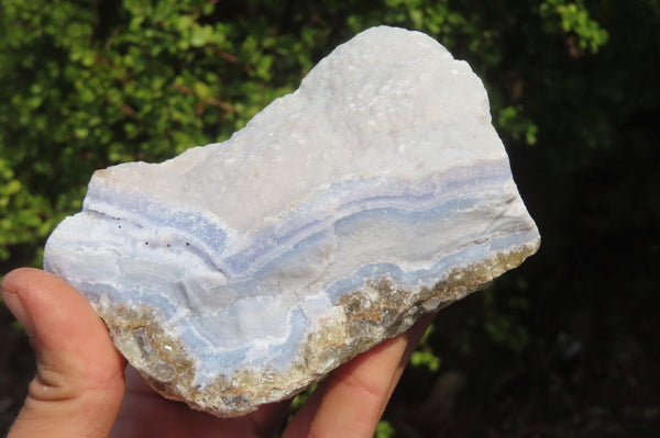 Natural Crystalline Blue Lace Agate Plates x 3 From Namibia - Toprock Gemstones and Minerals 