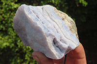 Natural Crystalline Blue Lace Agate Plates x 3 From Namibia - Toprock Gemstones and Minerals 