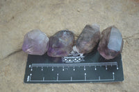Natural Smokey Window Amethyst Crystals x 20 From Chiredzi, Zimbabwe