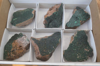 Natural Crystalline Malachite Specimens x 6 From Kasompe, Congo - Toprock Gemstones and Minerals 