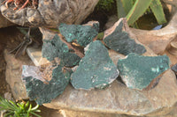 Natural Crystalline Malachite Specimens x 6 From Kasompe, Congo - Toprock Gemstones and Minerals 
