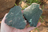 Natural Crystalline Malachite Specimens x 6 From Kasompe, Congo - Toprock Gemstones and Minerals 