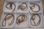 Hand Made Mixed Copper Wire Wrapped Pendants x 6 From Southern Africa - Toprock Gemstones and Minerals 